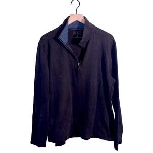 L.L. BEAN mens quarter zip pullover size large